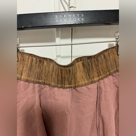 $440 Veronique Leroy Paris Linen Blend Skirt in Pink Mauve size US 8 - Picture 2 of 6